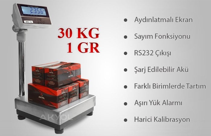 30 kg masaüstü terazi