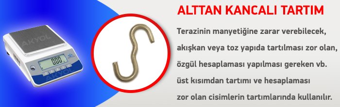 alttan tartım özellikli terazi