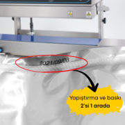 Hualian FRP-810II Dikey Yürüyen İnkjet Baskılı Otomatik Folyo ve Poşet Yapıştırma Makinası